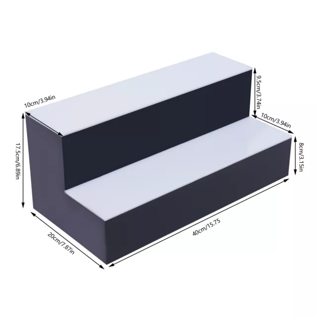 2 Step LED Lighted Back Bar Liquor Bottle Shelf Glowing Display Stand + Remote