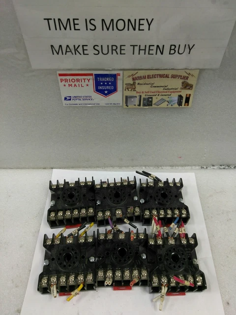 Lot of 6) Allied Controls SL-611 Relay Socket 10A 300V   11Pin SL611 (18BB4