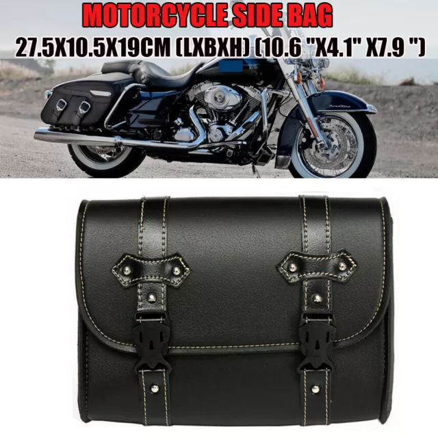 Universal PU Leder Motorrad Satteltaschen Seitentasche Gepäcktaschen Luggage DE 2