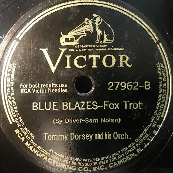 SCHELLACK Tommy Dorsey And His Orchestra Manhattan Serenade / Blue Blazes