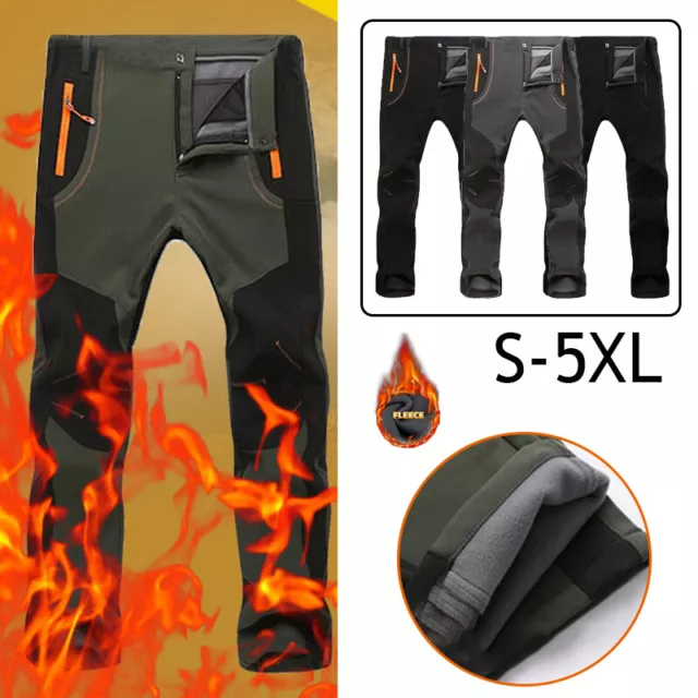 Hombre Forro Polar Cargo Pantalones Largos Exterior Senderismo Esquí Nieve  < 3