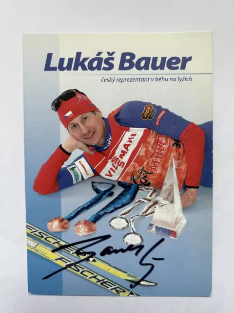 orig. Autogrammkarte Skilanglauf Lukas Bauer