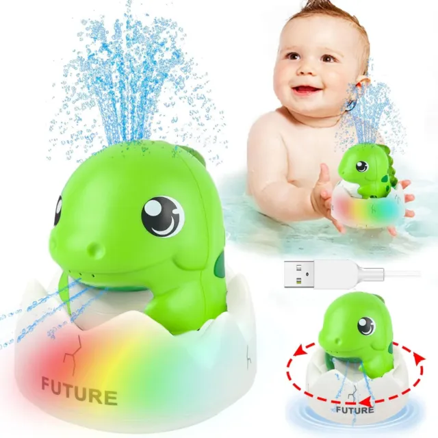 Bath Toys Dinosaur Light Up Bath Toys Swimming Pool Spray Water For Kids Babies