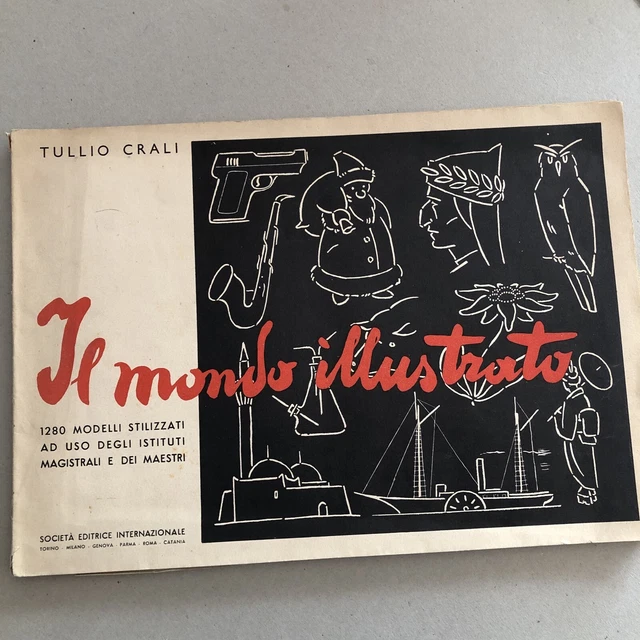 T) Libro Tullio Crali futurismo Il Mondo Illustrato 1950