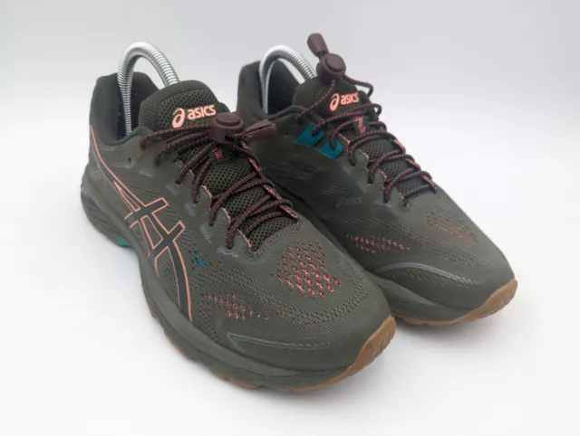 Asics Women's Size 8 GT-2000 7 Green Pink Trail Running Shoes No Insoles