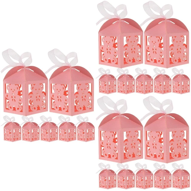 150 pz scatole caramelle di carta scatole regalo modello orso cavo scatole bomboniere matrimonio