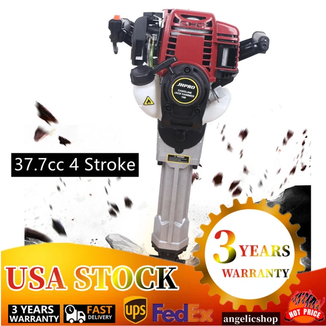 37.7CC 4 Stroke Gas Power Concrete Demolition Jack Hammer Concrete Breaker Drill