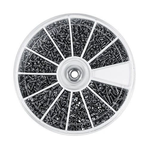 600pcs Screws and Nuts, Stainless Steel Nut and Bolt Assortment Kit M1 M1.2 M...
