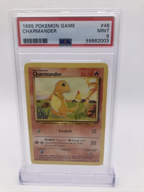 1999 Pokémon Base Set Unlimited Charmander 46/102 PSA 9 Mint