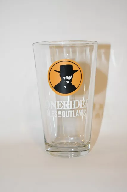 Pint Beer Glasses LONERIDER Ales for Outlaws Brewing Company FREE SHIPPING