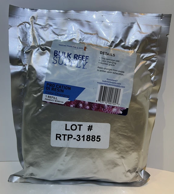 Bulk Reef Supply- Pro Cation Deionization Resin Refill- Purple To Amber -#200136
