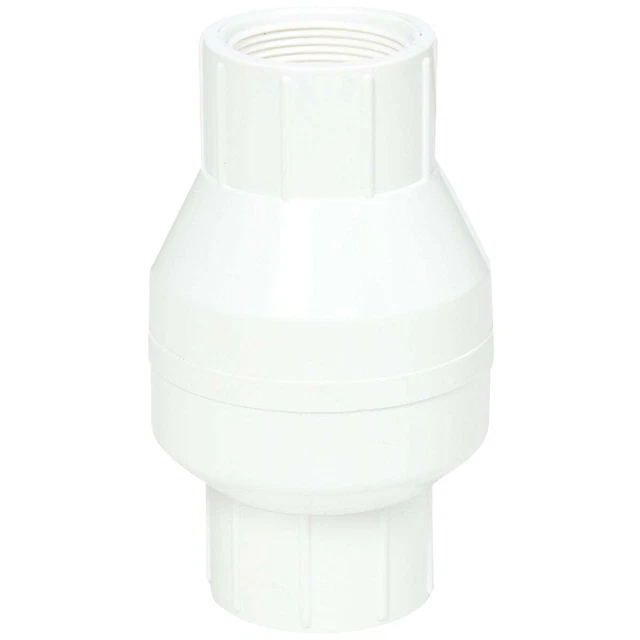 1-1/2 In. PVC Schedule 40 Spring Loaded Check Valve 101-107 Pack of 6  101-107