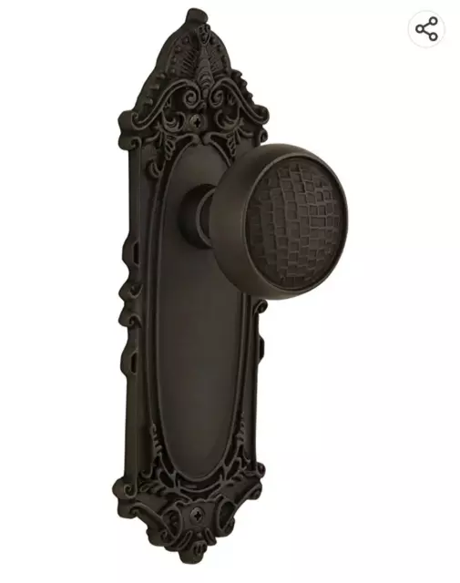 Nostalgic Warehouse 716552 Door Knob Set Oil Rubbed Bronze