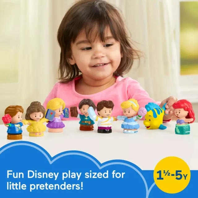 Fisher Price Disney Princess Little People Toddler Toys Figure Pack 8 PC.NIB