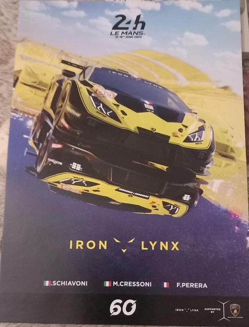 Carte De Collection 24 Heures Du Mans 2025 - Iron Lynx Mercedes AMG #60 - 20,5x15