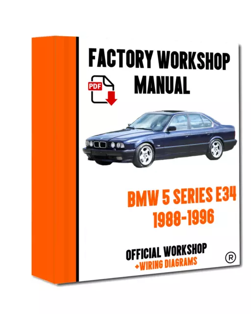 TALLER OFICIAL Servicio Manual Reparación BMW Serie 5 E34 1988 - 1996