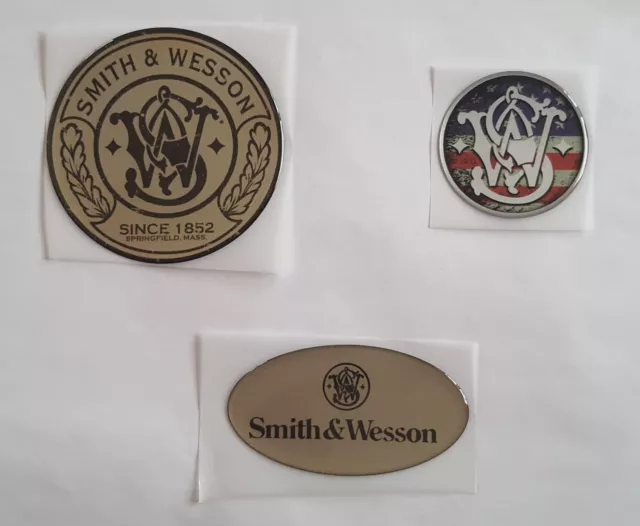 3x Smith & Wesson Vintage Logo Aufkleber