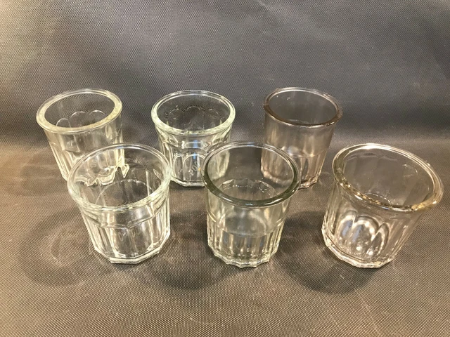 Lot De 4 Bouchons De Carafe Anciens - Verre Cristal Facette Goutte - Lot N°1