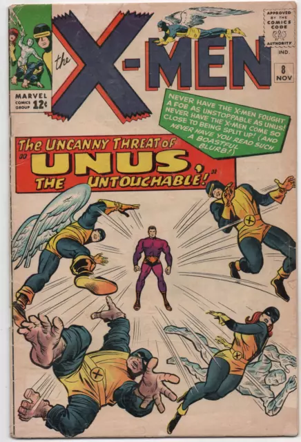 Uncanny X-Men 8 Marvel 1964 VG 1st Unus Jack Kirby Stan Lee
