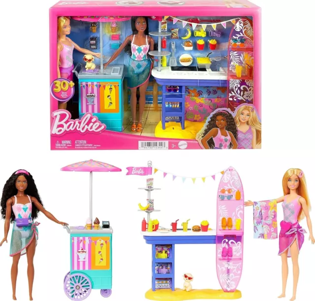 Barbie Brooklyn & Malibu Strand Promenade Spielset - HNK99