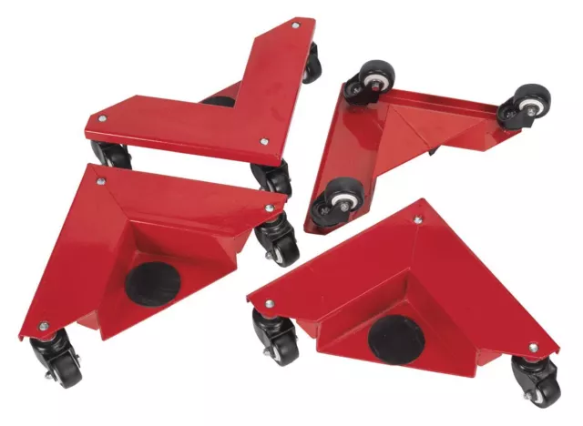 Sealey Corner Transport Dollies Set of 4 - 150kg Capacity CM4