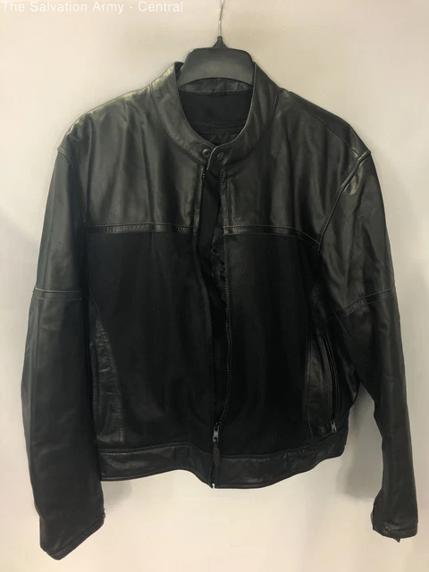 River Road Black Leather Jacket - Size Men's 48
