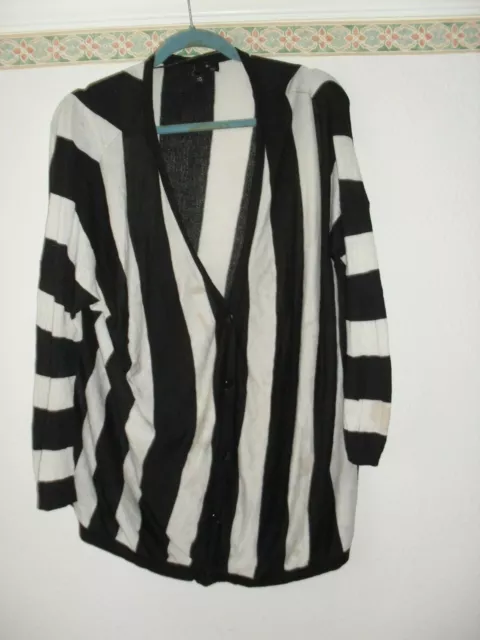 Divided by H&M Clothing Black/White Cardigan - Ideal for Newcastle Supporters!