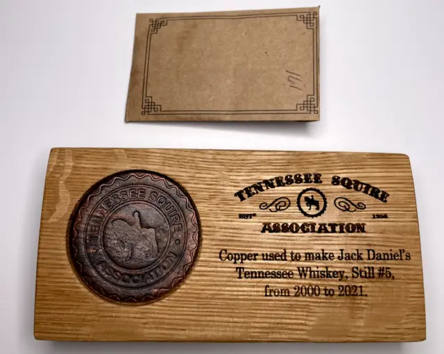 Jack Daniels Tennessee Whiskey Squire Association Still 5 Copper Coin 2000-2021