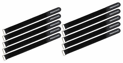 PRONOMIC 10x Fascette Cavi Velcro a Strappo Fascetta Nylon Riutilizzabili Cablaggio 40cm 
