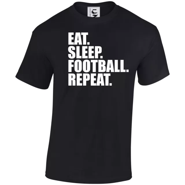 Eat sleep football repeat footballer gift  t-shirt all sizes adults & kids