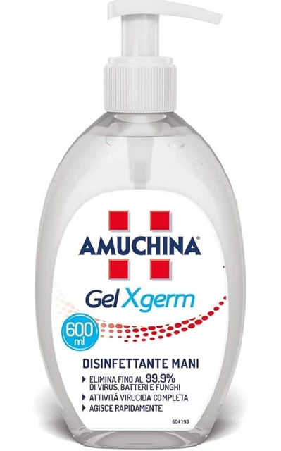AMUCHINA Gel Mani Disinfettante, Trasparente, 12 Unità (Confezione da 1)