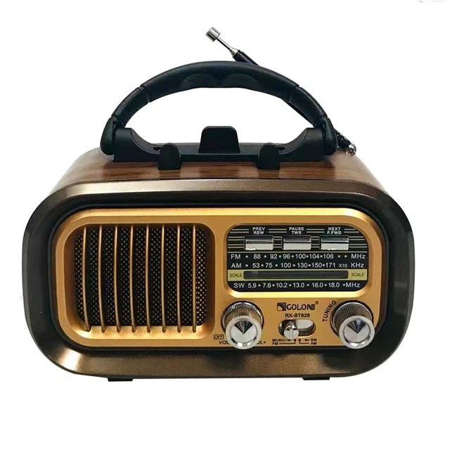 RETRO FM/AM/SW RADIO Full Band Portable Radio Receiver Bluetooth6112 £ ...