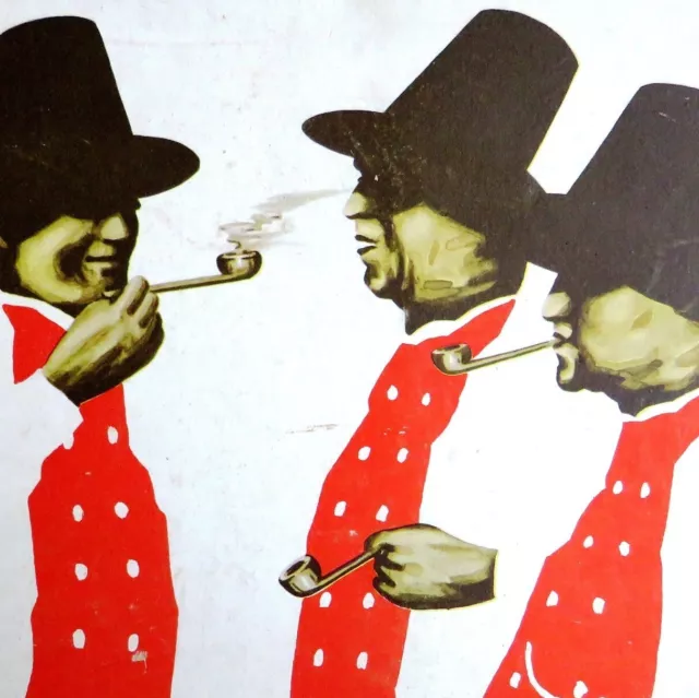 CRÜWELL Tabak Altes Plakat / Kartonaufsteller Bielefeld um 1955 TOP Pfeifentabak