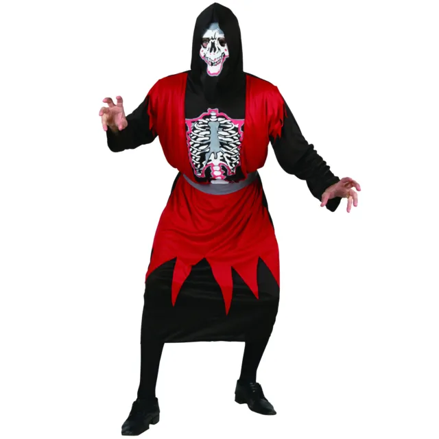 Ciao Costume Halloween  da Spettro Scheletro Grim Reaper Uomo Taglia Unica