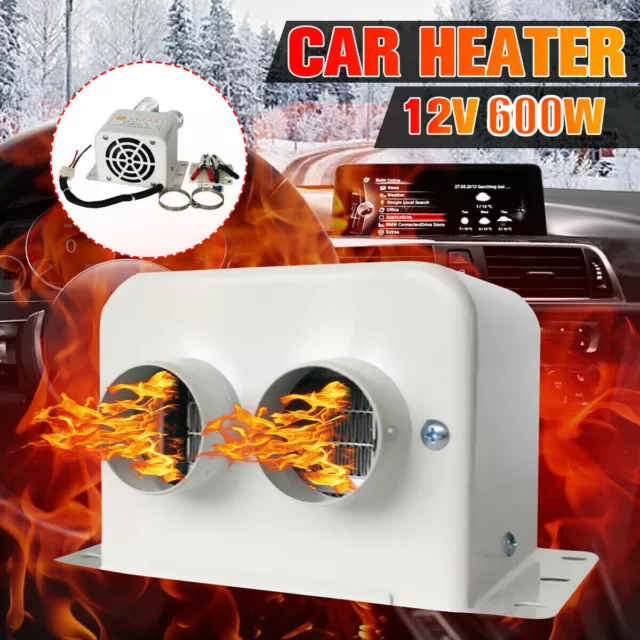 12V DC 600W Car Auto Portable Electric Heater Heating Fan Defroster Demister AU