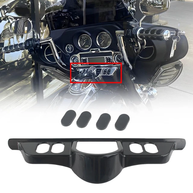 Black Fairing Switch Dash Panel Accent Cover For Harley Electra Glide 96-13 FLHX
