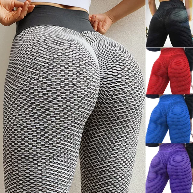 Women's High Waisted Scrunch Bum Leggings Butt Lifting Yoga Pants Gym Sports  Run
