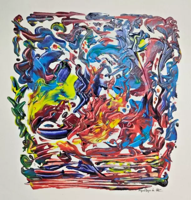 Original acrylic abstract painting. Acrylic on paper.