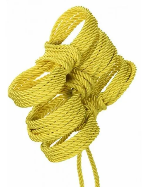 amarillo constrictivo cuerda algodon juegos eróticos fetiche bondage...