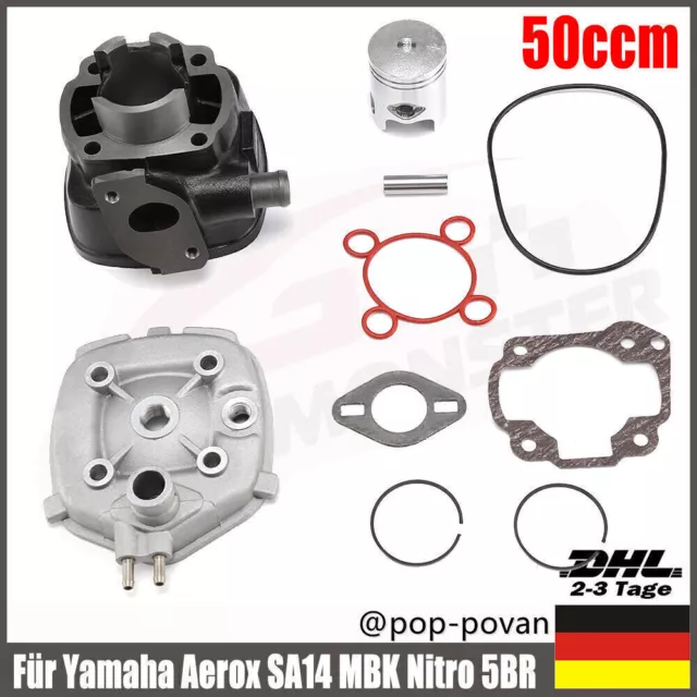 Zylinder Kit 50ccm für Yamaha Aerox SA14 MBK Nitro 5BR Naked Minarelli LC Kolben