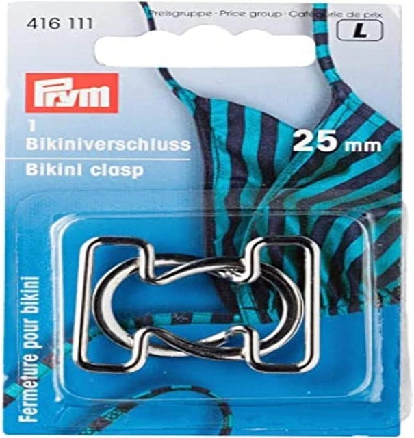 Prym Bikini- und Gürtelverschluss, Metall, silber, Einheitsgröße