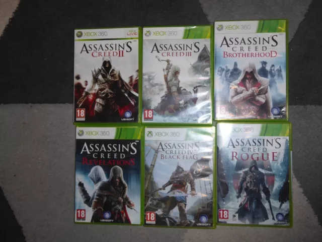 LOT 6 JEUX XBOX 360 ASSASSIN's CREED 2 3 4 BROTHERHOOD REVELATIONS