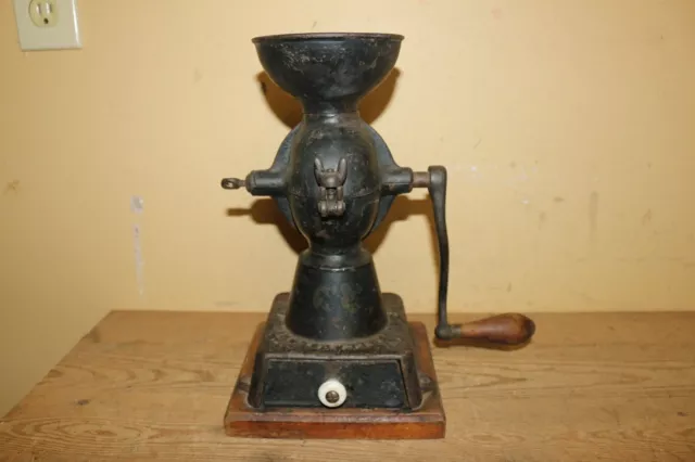 Antique Vintage 1873 Enterprise No.1 Cast Iron Coffee Grinder Mill Kitchen Tool