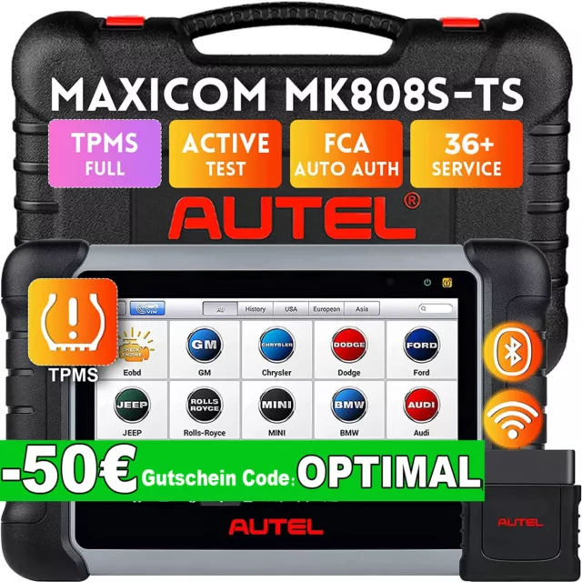 2024 Autel MaxiCOM MK808S-TS PRO Profi OBD2 Diagnosegerät ALLE SYSTEME TPMS RDKS