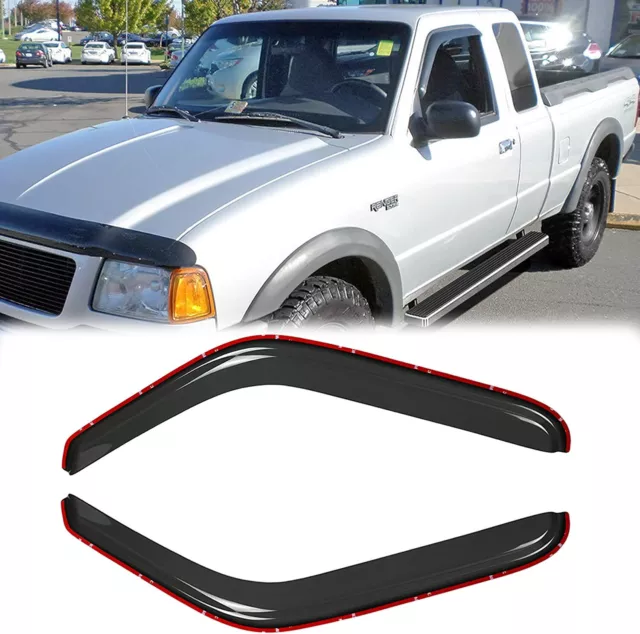 In Channel Window Visor Vent Rain Shades Guard Deflectors For 93-11 Ford Ranger