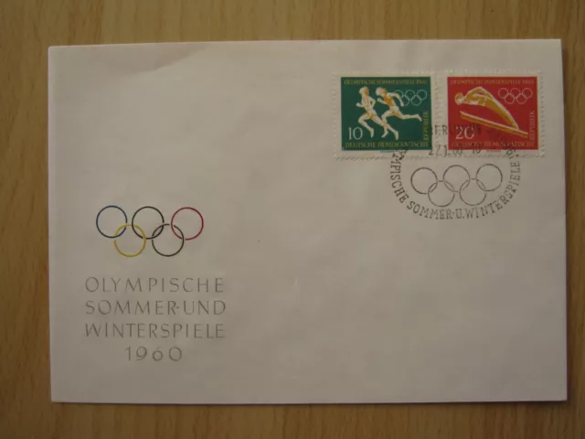 Ersttagsbrief / FDC DDR 27.01.1960  Olympische Sommerspiele Rom  (747/748)  25