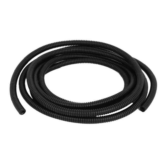 3 M 7 x 10 mm Plastic Flexible Corrugated Conduit Tube for Garden,Office Black