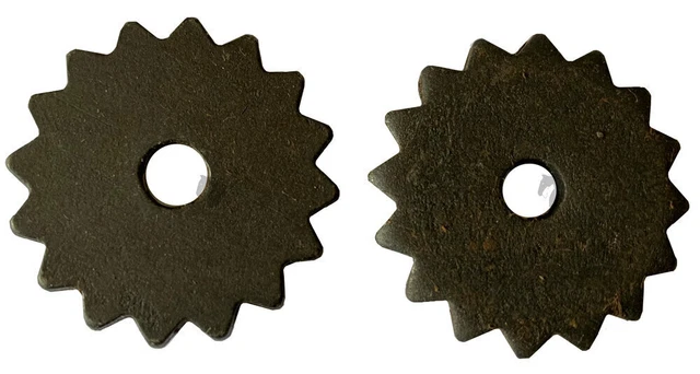 Pair Black Spur Rowels No 11-B 1.1/16Inch 16 Point Western Cowboy