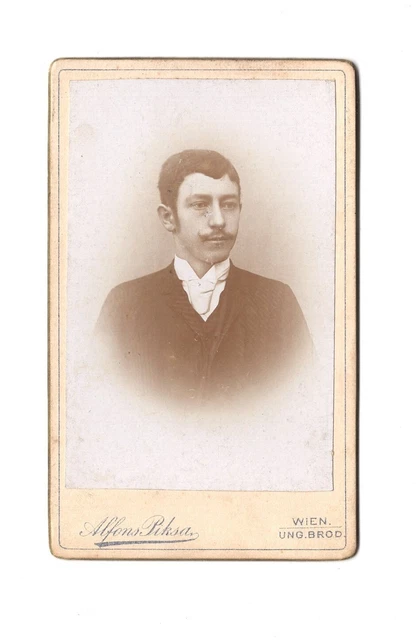 CDV Foto Herrenportrait - Wien / Ung. Brod 1890er