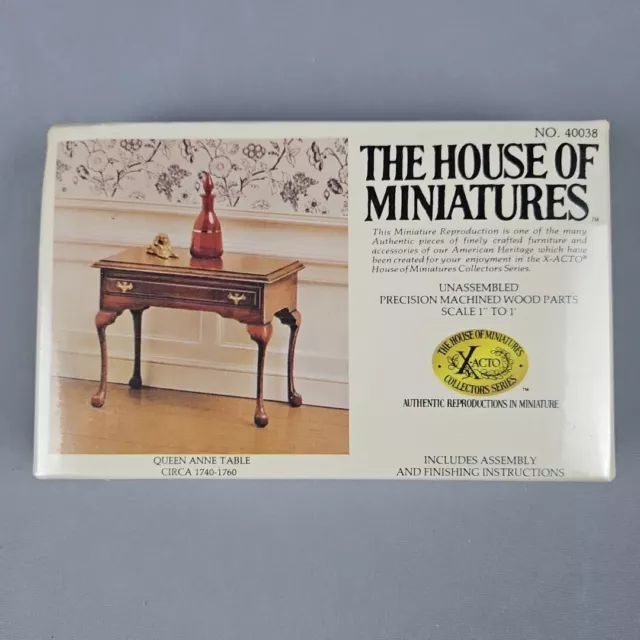 The House Of Miniatures Kit Queen Anne Table 1:12 Scale Furniture #40038 Sealed